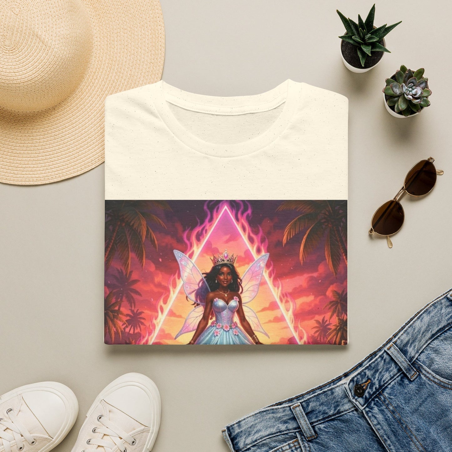 ‘She’s Bermuda’ Princess Sunset T-Shirt —  Bermuda Sea Fairy Graphic Tee