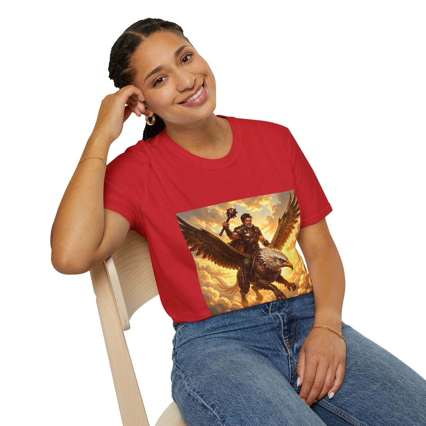 Gryphon Warrior T‑Shirt — Mythic Gryphon Rider Graphic Tee