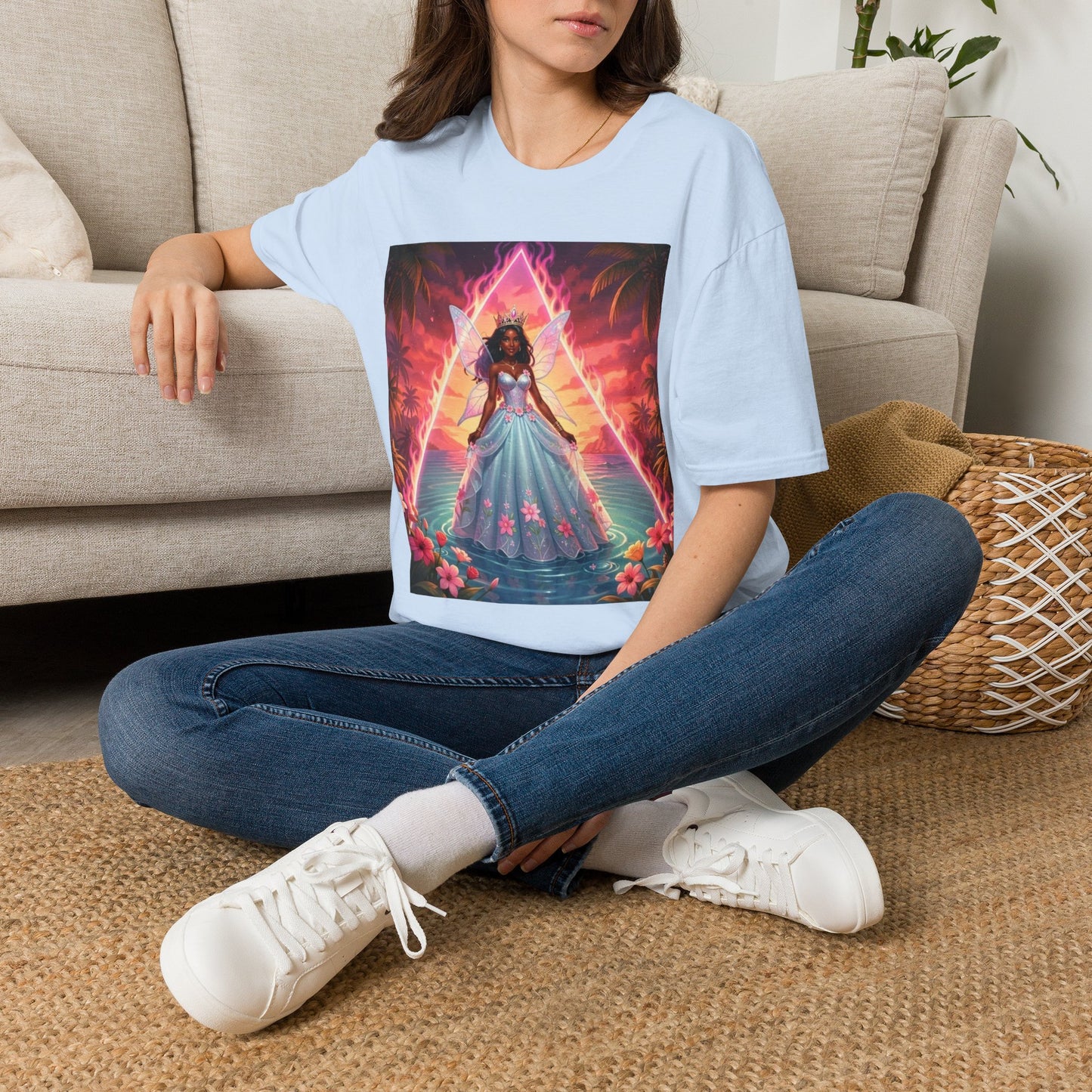 ‘She’s Bermuda’ Princess Sunset T-Shirt —  Bermuda Sea Fairy Graphic Tee