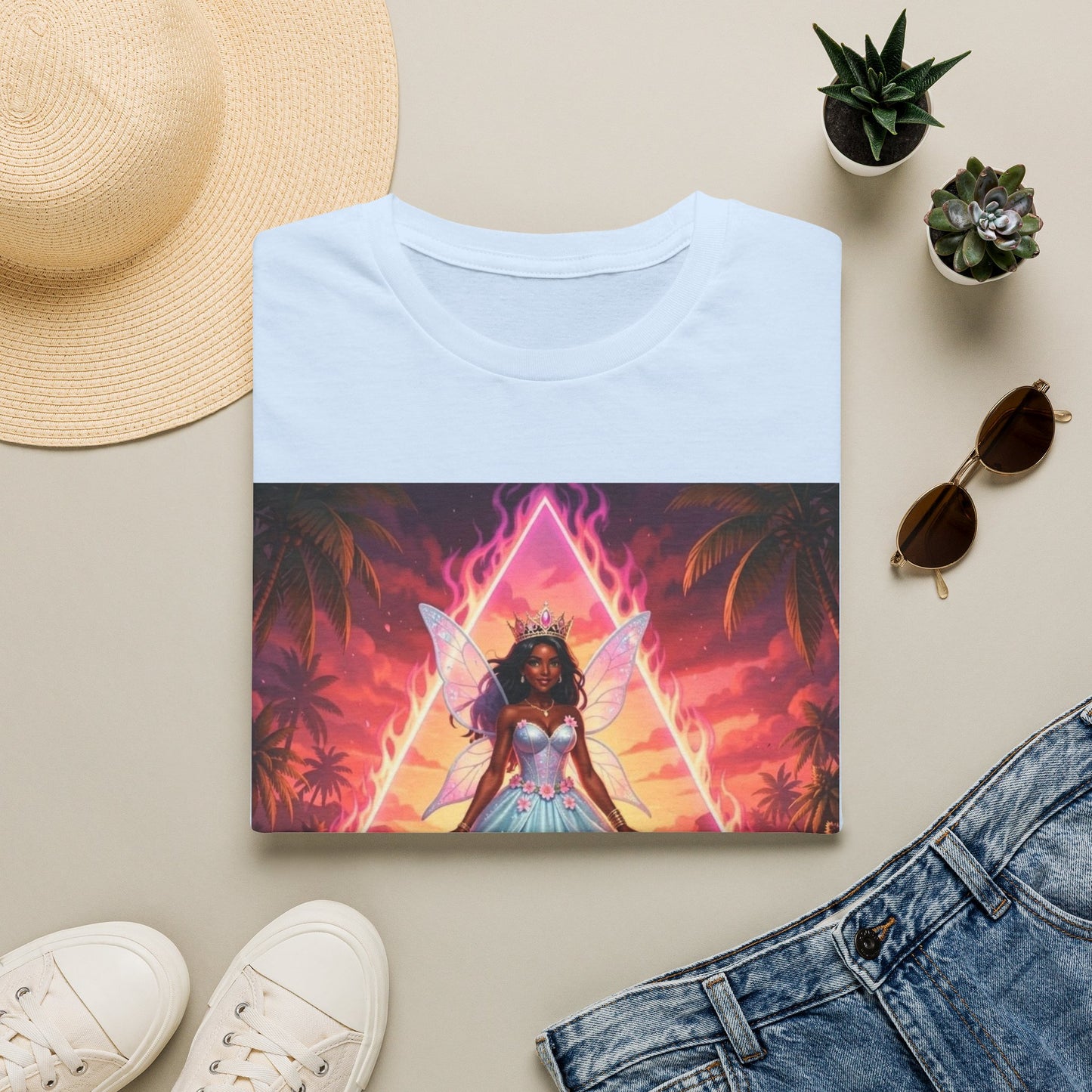 ‘She’s Bermuda’ Princess Sunset T-Shirt —  Bermuda Sea Fairy Graphic Tee