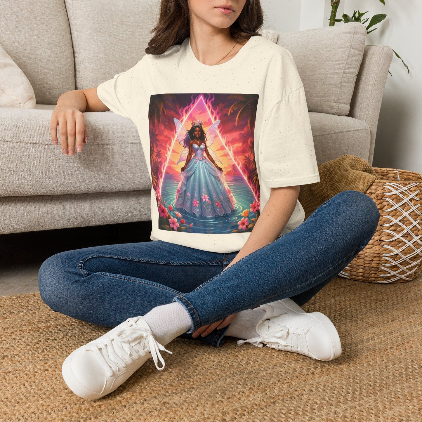 ‘She’s Bermuda’ Princess Sunset T-Shirt —  Bermuda Sea Fairy Graphic Tee