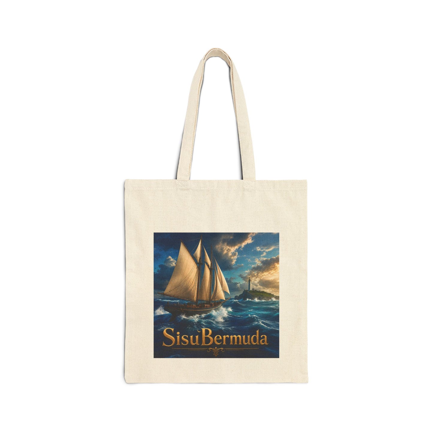 Sisu Bermuda Sailing Tote Bag – Personalized Canvas Beach Shopper