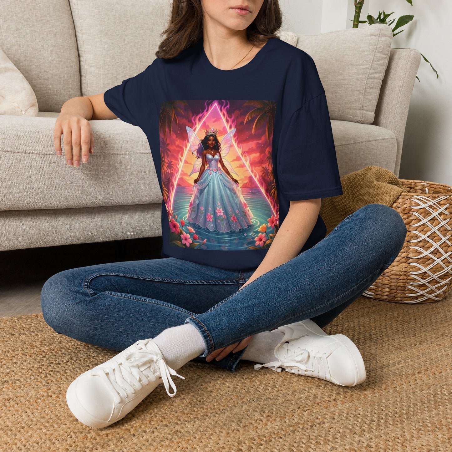 ‘She’s Bermuda’ Princess Sunset T-Shirt —  Bermuda Sea Fairy Graphic Tee