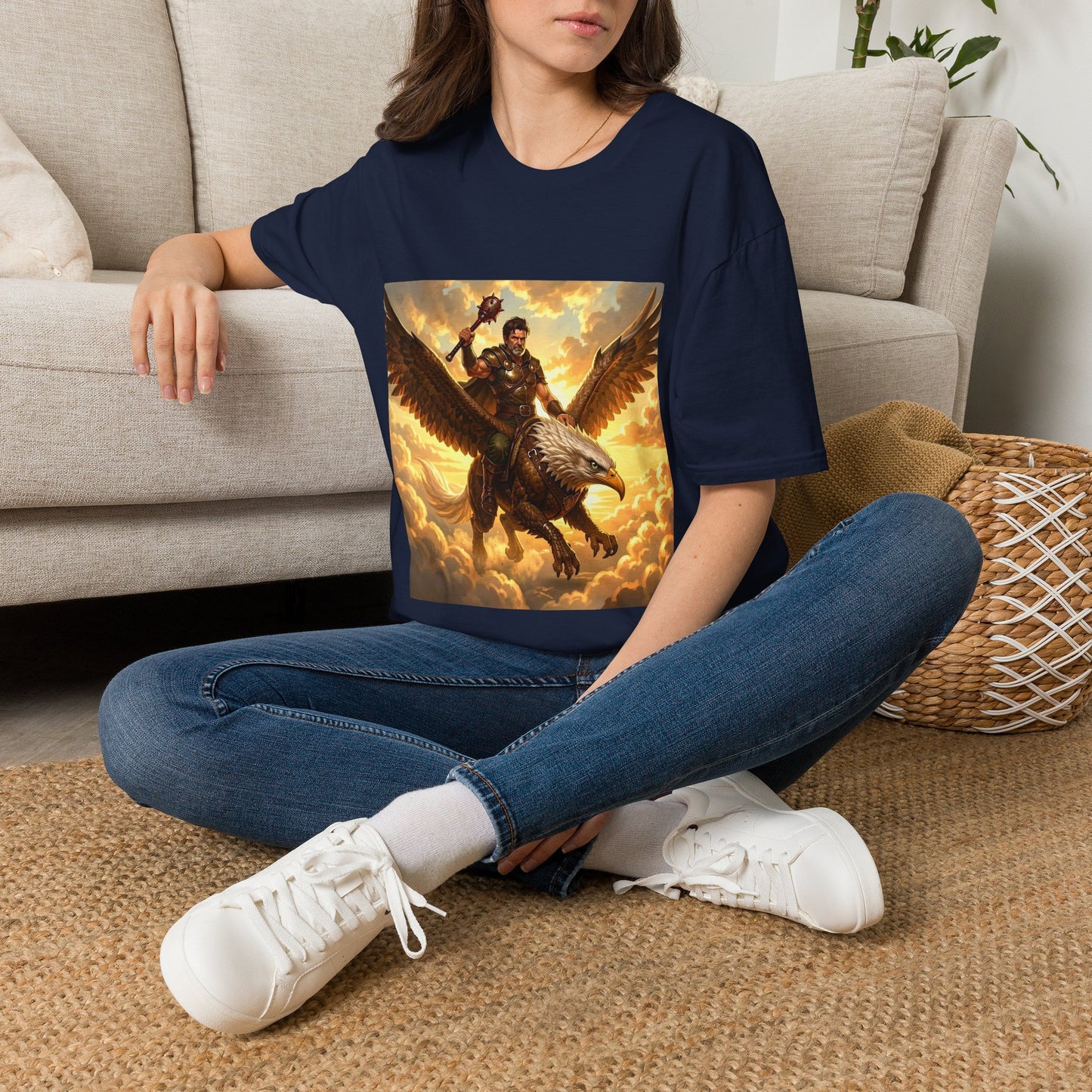 Gryphon Warrior T‑Shirt — Mythic Gryphon Rider Graphic Tee