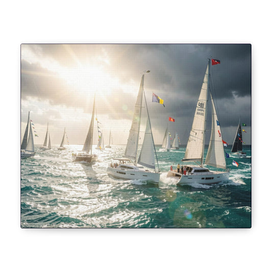 Sailing Regatta Matte Canvas, Stretched, 1.25"