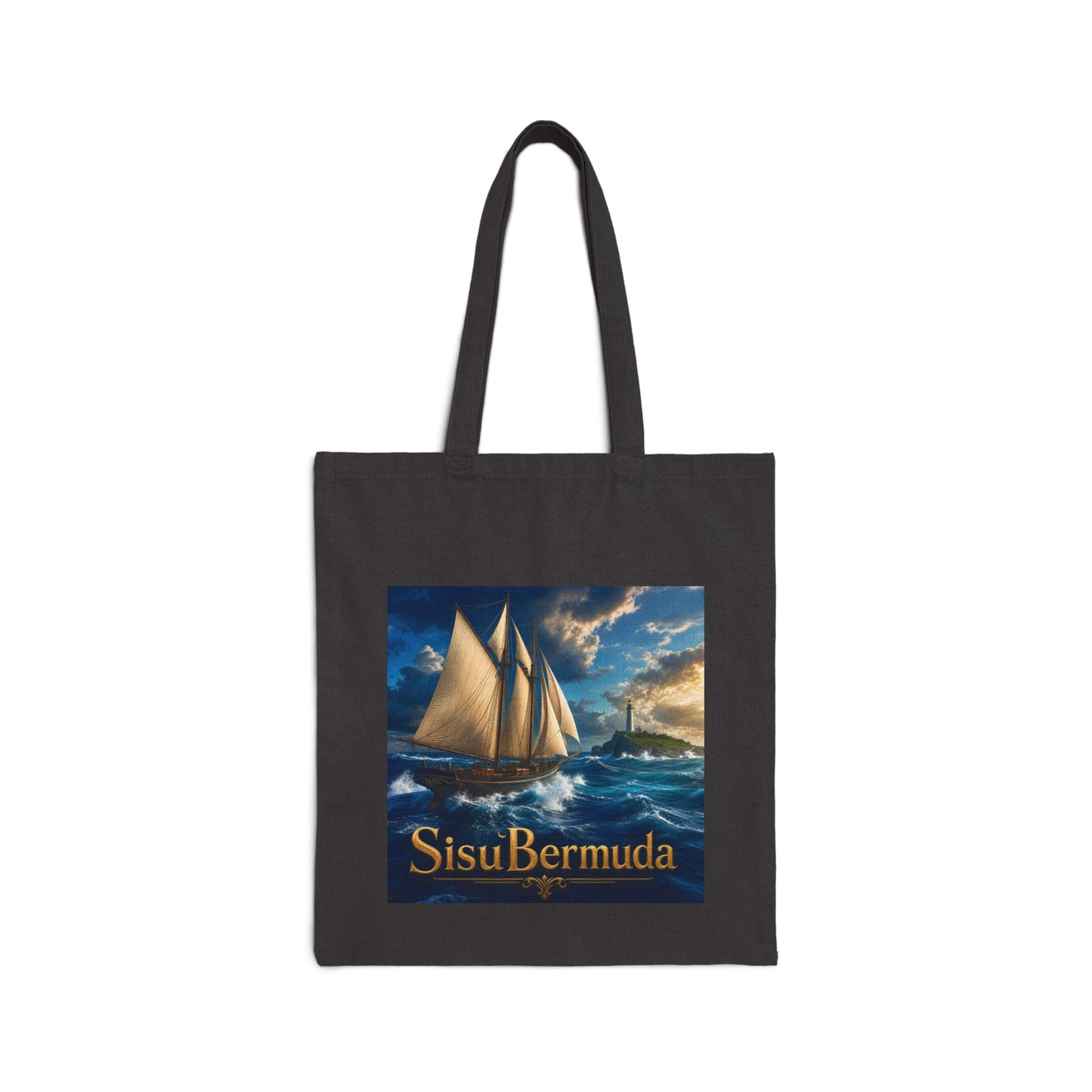 Sisu Bermuda Sailing Tote Bag – Personalized Canvas Beach Shopper
