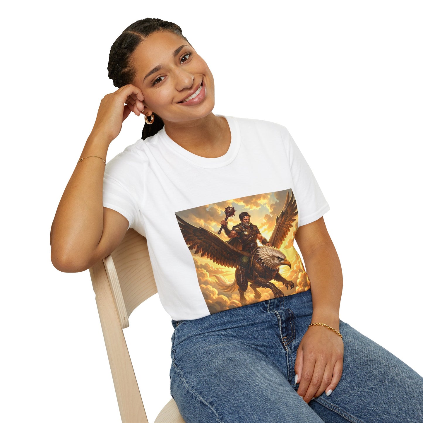 Gryphon Warrior T‑Shirt — Mythic Gryphon Rider Graphic Tee