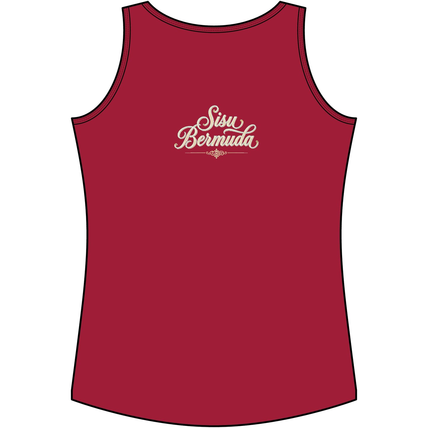 Pegasus Beach Fantasy Tank Top — "Sisu Bermuda" Graphic