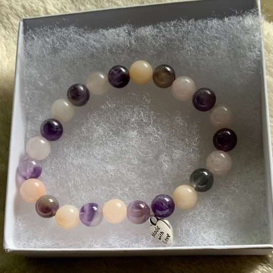 Amethyst  rose quartz 